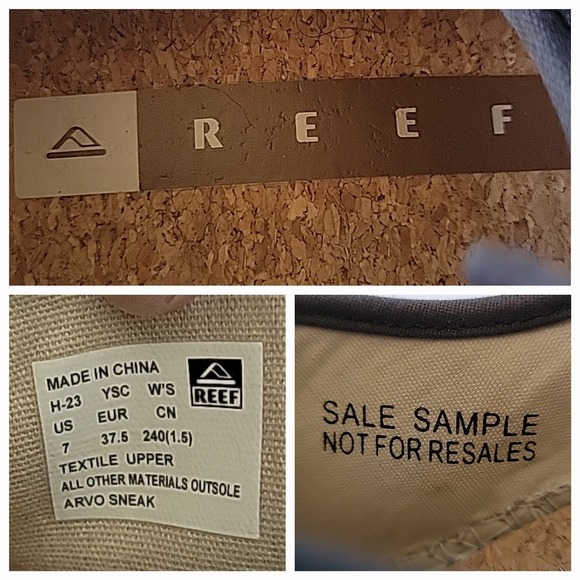 Reef Arvo Sneakers 7 Black Canvas Low Top Lace Up Platform Athleisure Casual - Picture 11 of 11